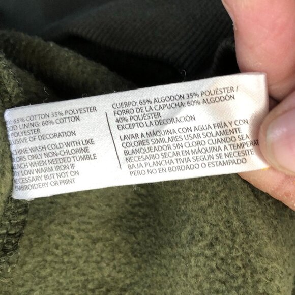 U.S. Polo Assn. Mens Hoodie Sweatshirt Large Green Long Sleeve Full Zip Fleece - Picture 10 of 12